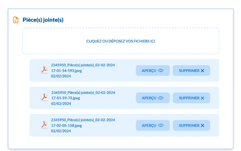 Connexion à votre espace personnel Mon compte - Pour déposer plusieurs fichiers