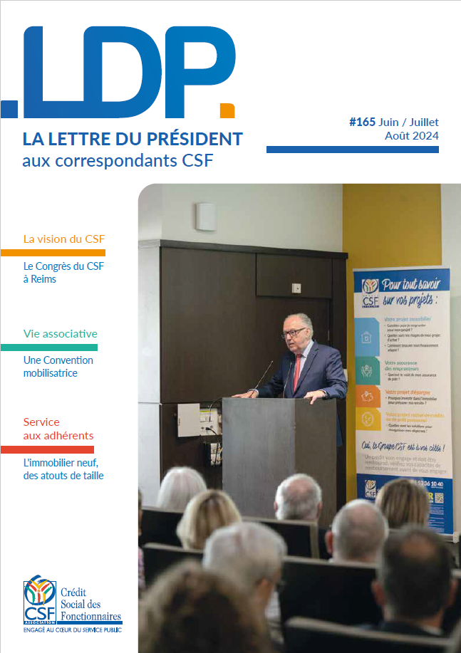 Lettre du Président N° 165 - Le service de l'intérêt public avant tout